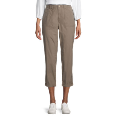 Liz Claiborne Cargo Mid Rise Cropped Pants JCPenney