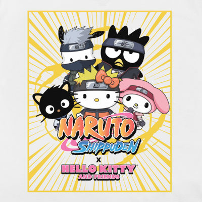 Juniors Hello Kitty And Friends X Naruto Bf Tee Womens Crew Neck Short Sleeve Graphic T-Shirt