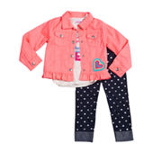 adidas Baby Girls 2-pc. Track Suit, Color: Black Pink - JCPenney