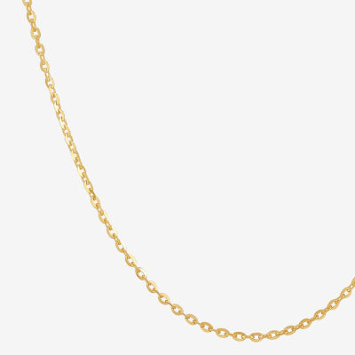 Made in Italy Womens 14K Gold 18 Inch Rolo Chain Necklace
