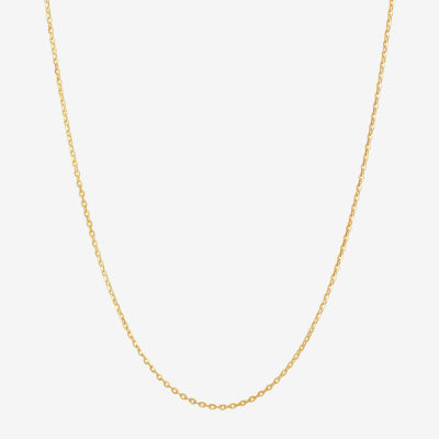 Made in Italy Womens 14K Gold 18 Inch Rolo Chain Necklace