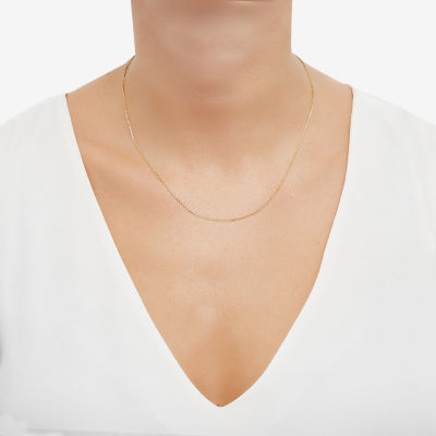 Made in Italy Womens 14K Gold 18 Inch Rolo Chain Necklace