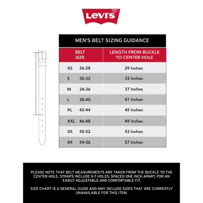 Levi's 40mm Brdl W/Logo Loop Mens Belt