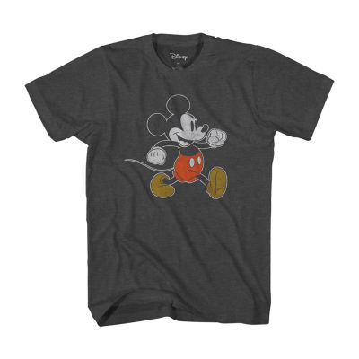 Big and Tall Mens Crew Neck Short Sleeve Relaxed Fit Mickey Mouse Graphic T-Shirt