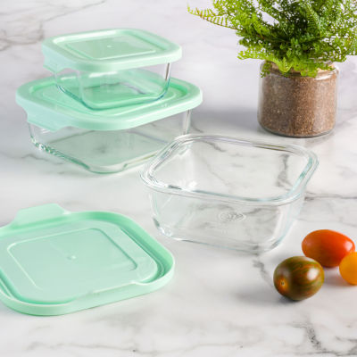 Martha Stewart Hadsell 6-pc. Square Glass Storage Containers