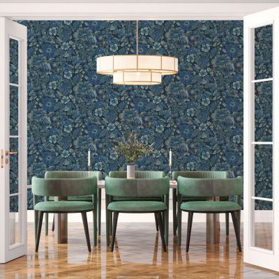 Tempaper Metallic Bloom Peel & Stick Wallpaper