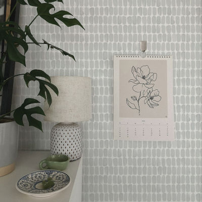 smart tiles Square Veldon 22.29 in x 8.23 in White Peel and Stick