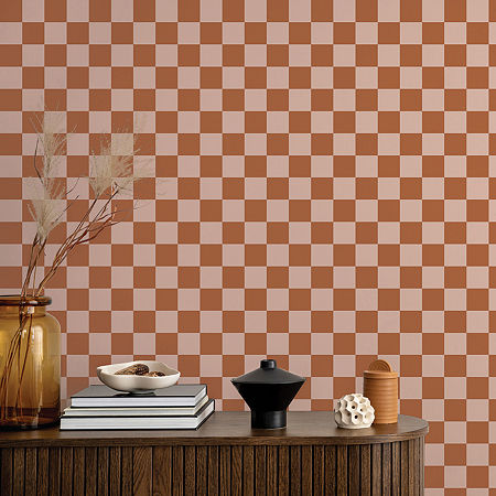 Tempaper Checkmate Peel & Stick Wallpaper, One Size, Pink