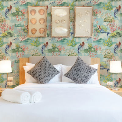 Tempaper Mermaid Toile Peel & Stick Wallpaper