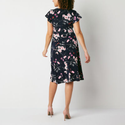 Jessica Howard Petite Sleeveless Floral Fit + Flare Dress