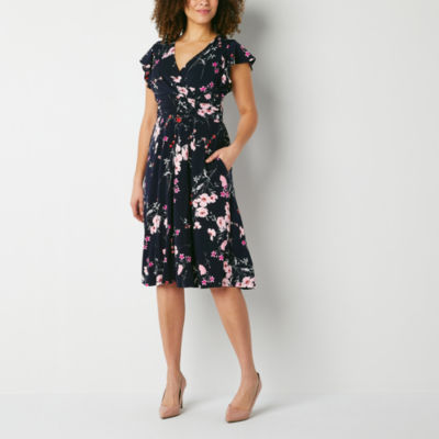 Jessica howard portrait collar midi clearance dress