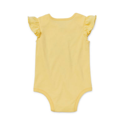 Disney Baby Girls Crew Neck Short Sleeve Winnie The Pooh Bodysuit