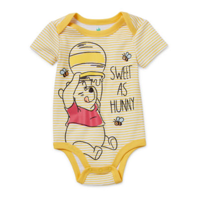 Disney Baby Boys Crew Neck Short Sleeve Winnie The Pooh Bodysuit