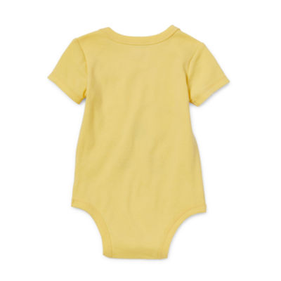 Baby Boys Crew Neck Short Sleeve Snoopy Bodysuit