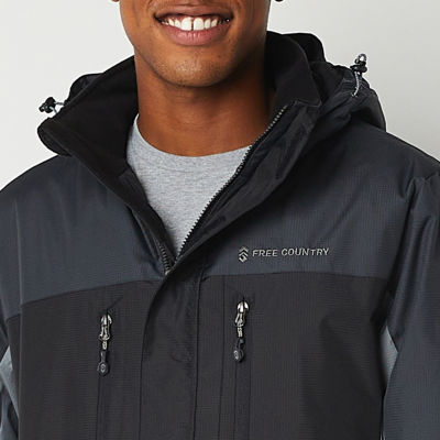 Free country hooded water resistant heavyweight puffer jacket online