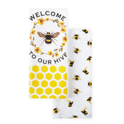 Homewear Spring Kitchen Welcome to Our Hive 2-pc. Kitchen Towel