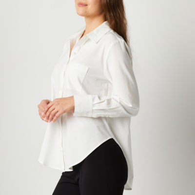 Stylus Womens Long Sleeve Regular Fit Button-Down Shirt