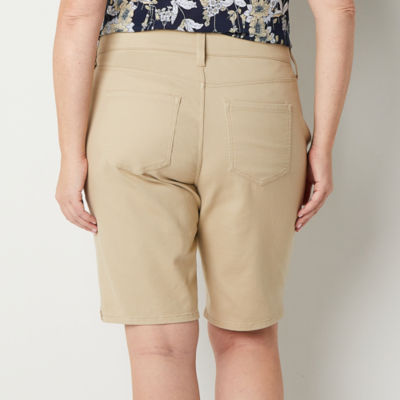 Liz Claiborne Sara Womens Mid Rise Bermuda Short-Plus