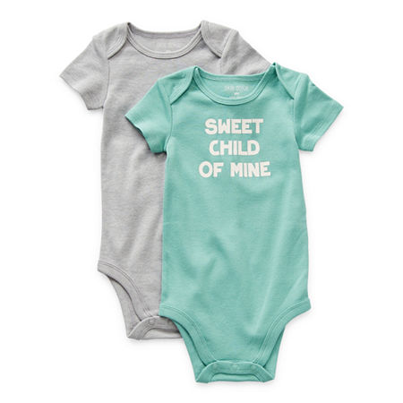 Okie Dokie Baby Unisex 2-pc. Short Sleeve Bodysuit, 12 Months, Green