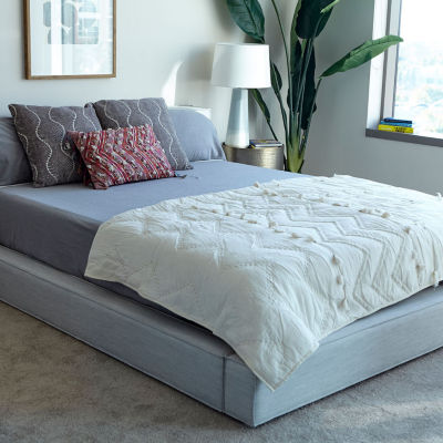 Pixel Wooden Upholstered Platform Bed JCPenney