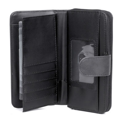 J. Buxton Womens Rfid Blocking Checkbook Wallet