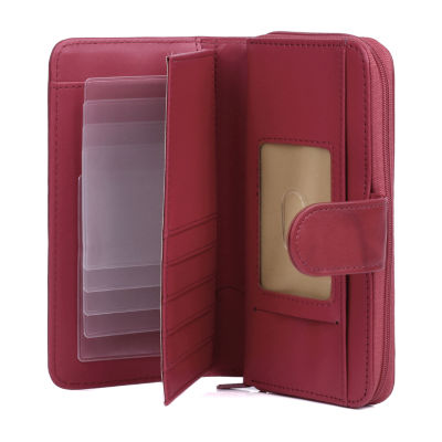 J. Buxton Womens RFID Blocking Checkbook Wallet