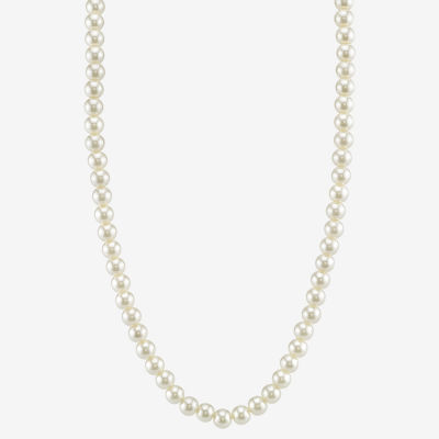 1928 Simulated Pearl Womens 18 Inch Beaded Necklace