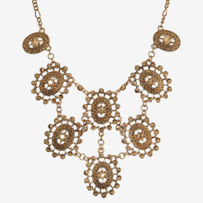 1928 Gold-Tone 15 Inch Link Statement Necklace