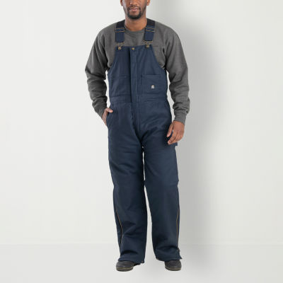 Berne Vintage Washed Denim Bib Mens Big and Tall Workwear Overalls