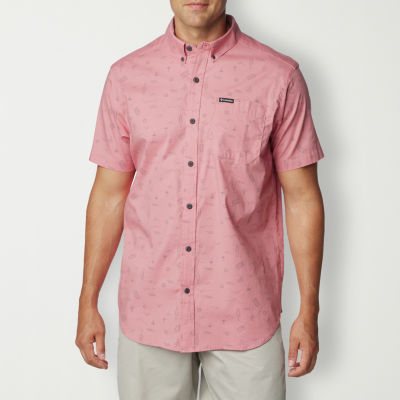 stylus stretch mens regular fit short sleeve button down shirt