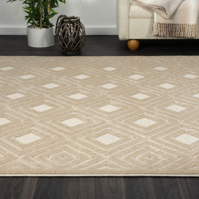 Alina Bel Geometric Indoor Outdoor Rectangular Area Rug