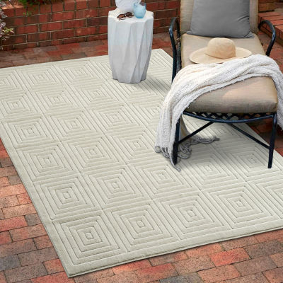 Alina Ely Geometric Indoor Outdoor Rectangular Area Rug
