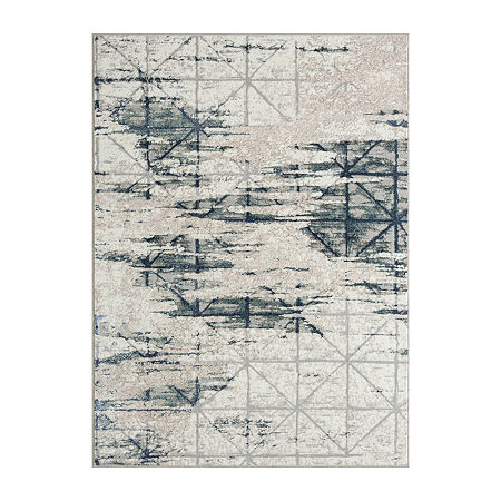 Antoine Beau Abstract Indoor Rectangular Area Rug, One Size, Blue