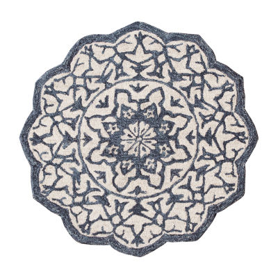 Beatrice Myra Floral Hand Tufted 3’X3’ Indoor Round Accent Rug