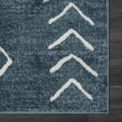 Calixta Dia Diamond Stain Resistant Indoor Rectangular Area Rug