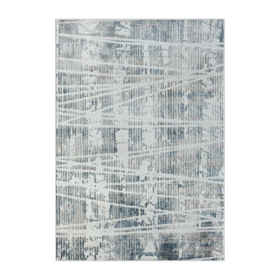 Calixta Iris Abstract Stain Resistant Indoor Rectangular Area Rug