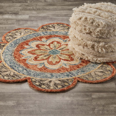 Daisy Frey Floral Hand Tufted Indoor Round Area Rug