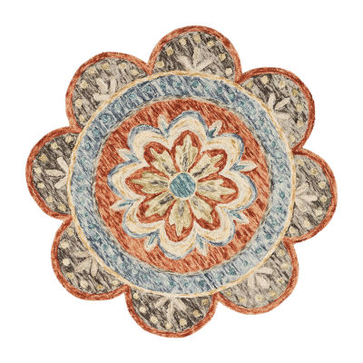 Daisy Frey Floral Hand Tufted Indoor Round Area Rug