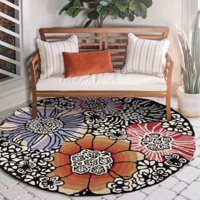 Sindy Frey Floral Hand Tufted Indoor Round Area Rug