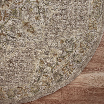 Sindy Deen Medallion Hand Tufted Indoor Round Area Rug