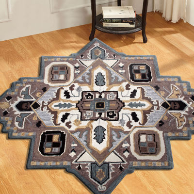 Shena Day Geometric Hand Tufted Indoor Star Area Rug