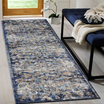 Glossy Avril Floral Stain Resistant Indoor Rectangular Runner