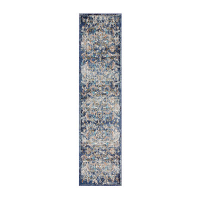 Glossy Avril Floral Stain Resistant Indoor Rectangular Runner