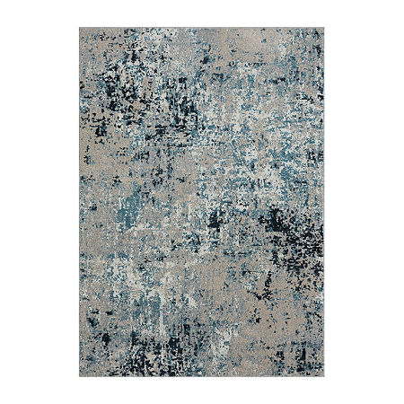 Leilani Lyn Abstract Indoor Rectangular Area Rug, One Size, Blue