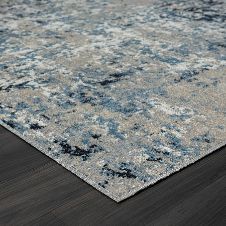 Leilani Lyn Abstract Indoor Rectangular Area Rug, One Size, Blue