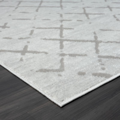 Calixta Inna Geometric Stain Resistant Indoor Rectangular Area Rug