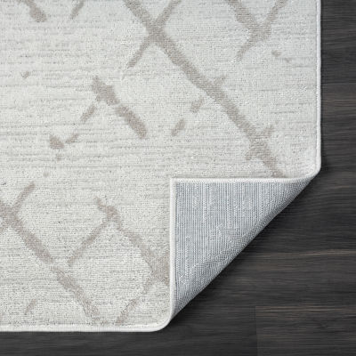 Calixta Inna Geometric Stain Resistant Indoor Rectangular Area Rug