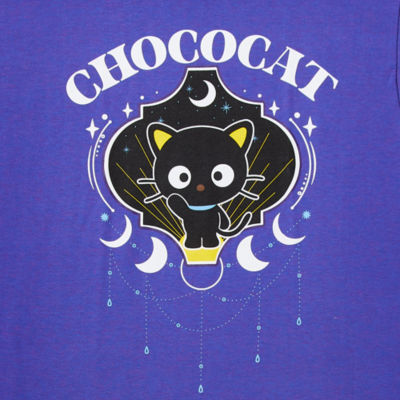 Juniors Sanrio Chococat Galaxy Womens Crew Neck Short Sleeve Hello Kitty Graphic T-Shirt