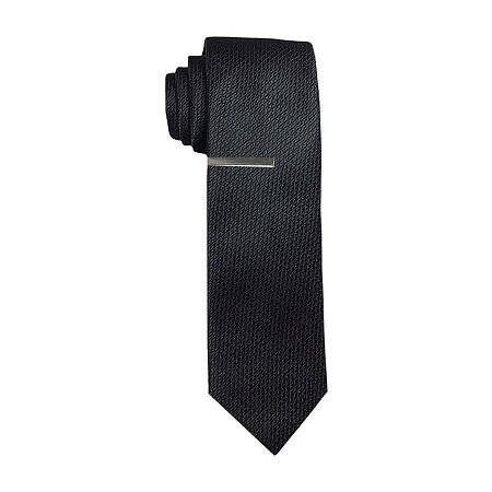J. Ferrar Solid Tie Set In Black