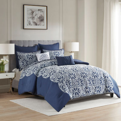 Madison Park Marlon Flocking 7-pc. Midweight Comforter Set